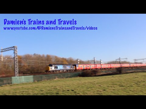 MML Class 37 No. 37800 "Cassiopeia" on Class 455 Unit Drag Passing Irchester, 3rd December 2025