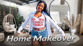 COZY BALCONY MAKEOVER + ROOM TOUR ☁️🎀 | pinterest inspired + decorating, decor haul