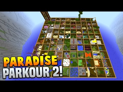 Minecraft PARADISE PARKOUR 2! (Over 100 Stages & Hour Long Parkour Map!) w/PrestonPlayz & Vikkstar