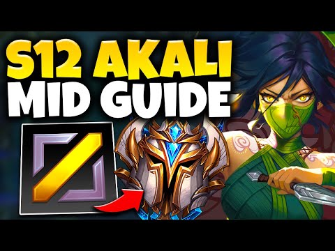 How To 1v5 CARRY as AKALI MID in Season 12! (EVERY GAME) Akali Guide for Dummies - League of Legends