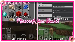 Minecraft tips (basic)