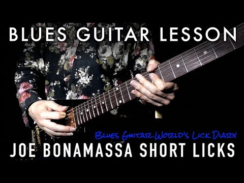 [TAB & SLOW] Joe Bonamassa Blues Licks in Bm - Blues Guitar Lesson | #212