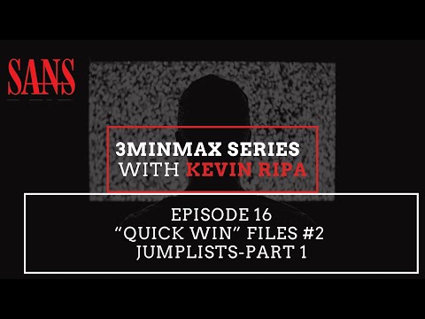 Episode 16: “Quick Win” files #2 - Jumplists-Part 1