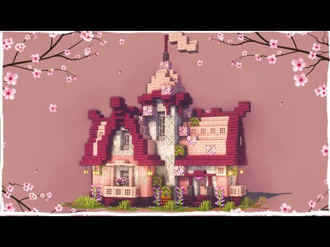 Minecraft: How to build a Cherry Fantasy House | Tutorial