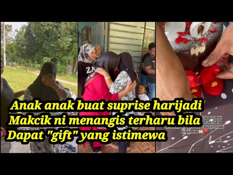 Anak bagi kejutan pada hari jadinya,makcik ni tak dapat menahan sebak dapat hadiah istimewa