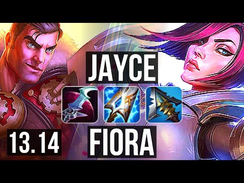 JAYCE vs FIORA (TOP) | 9 solo kills, 600+ games, Dominating | KR Grandmaster | 13.14
