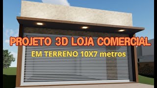 PROJETO LOJA COMERCIAL EM 10X7. GARANTA SEU PROJETO CONOSCO!!
