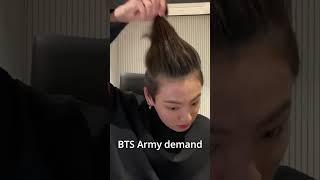 BTS ARMY Demand Jungkook to Cut His Hair and His Response Goes Viral #bts #btsarmy