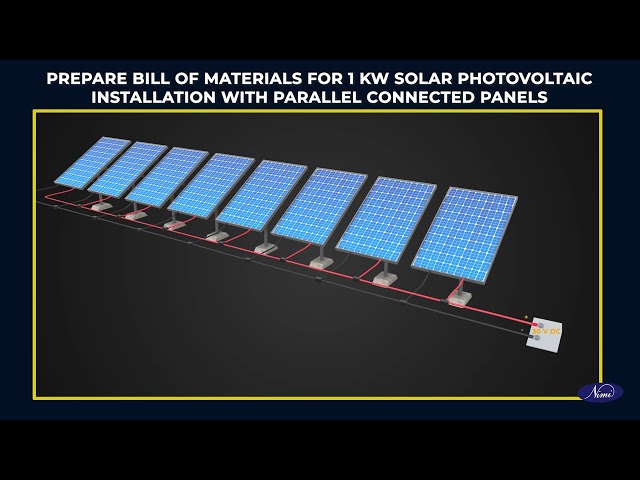 Prepare bill of material for a 1KW solar photovoltaic installation