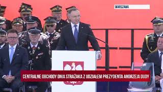 Obchody Dnia Strażaka z udziałem Prezydenta Andrzeja Dudy | Telewizja Republika