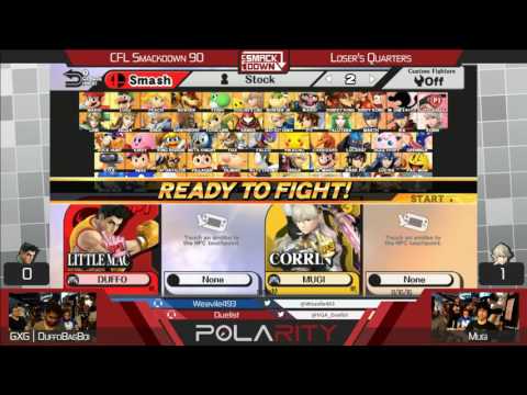 CFL Smackdown 90 WiiU - GXG Duffo (Little Mac) vs Mugi (Corrin) - Losers Quarters