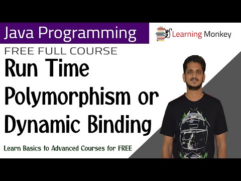 Run Time Polymorphism Or Dynamic Binding Lesson 66 Java Programming Learning Monkey