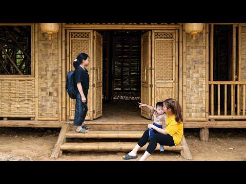 Single Mom Builds the Main Door for Her New House | Simple Happy Life with Kids