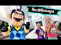 Hello Neighbor Drinks Monster Energy Drink And Steals Our New Toys Toy Scavenger Hunt