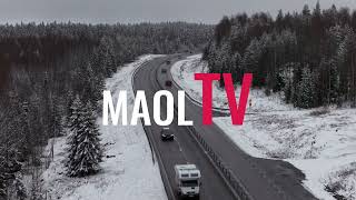 Snöig motorväg