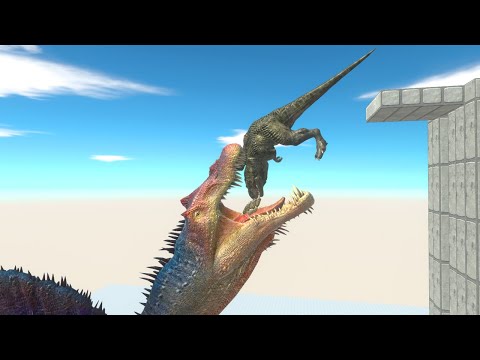 Falling into Spinosaurus - Animal Revolt Battle Simulator