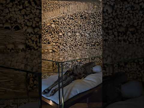 The Chapel of Bones with skeleton in Portugal #shorts