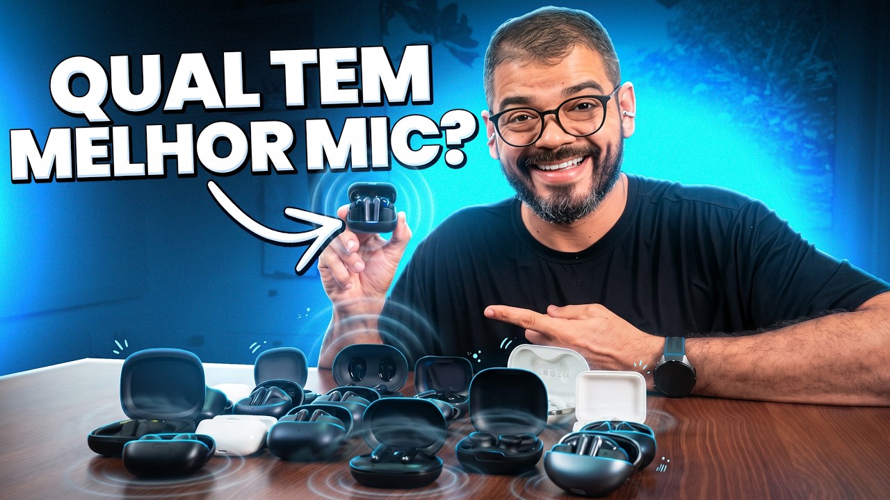 Miniatura da avaliação em vídeo de Fone de Ouvido Basike LE15 Bluetooth com ANC Branco