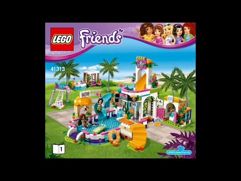 2017 Lego Friends Heartlake Summer Pool instruction 41313