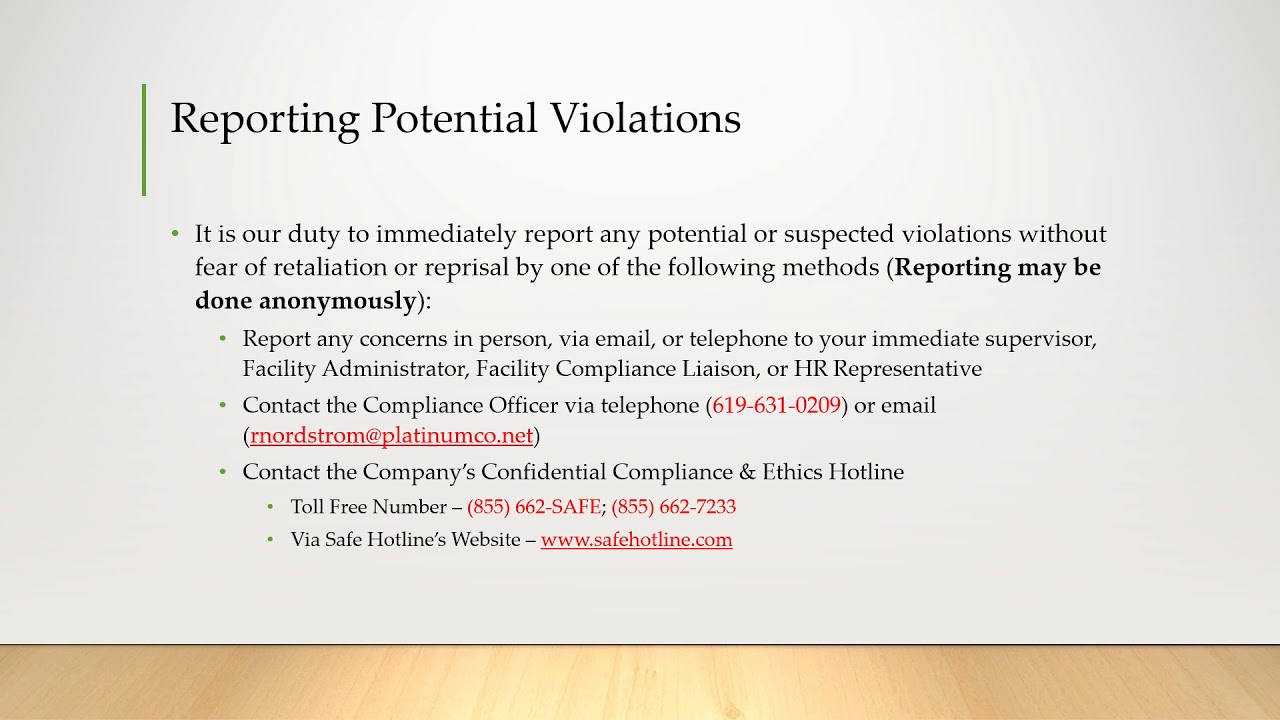 Compliance & Ethics Program Training 2019