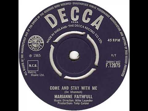 UK New Entry 1965 (42) Marianne Faithfull - Come And Stay With Me