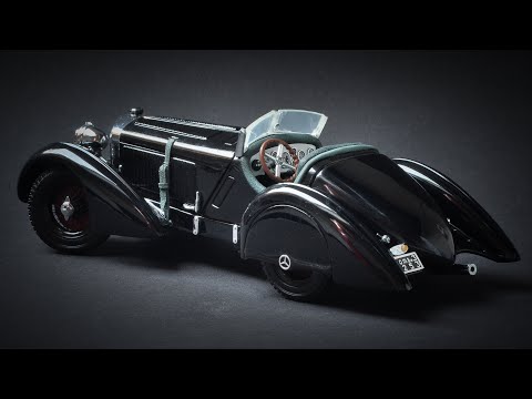 1930 Mercedes-Benz SSK Trossi 'Black Prince' - CMC 1:24