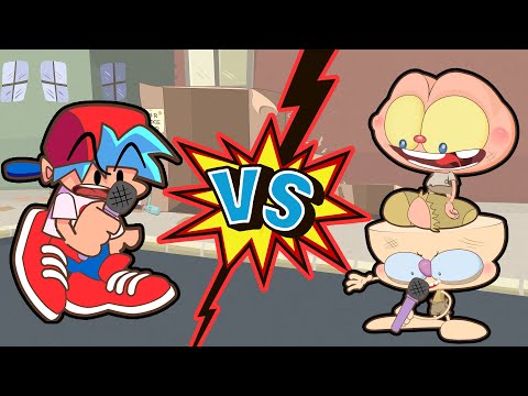 Mongo e Drongo em Friday Night Funkin na batalha de Rap - Friday Night Funkin em desenho animado