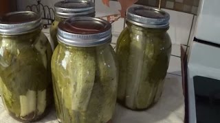 Making Garlic Dill Pickles For Sale At Farmers Market