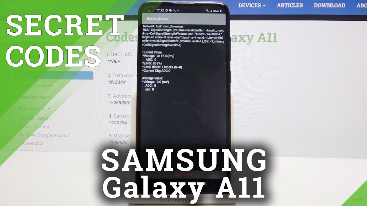 How to use Secret Codes on SAMSUNG Galaxy A11 – Hidden Modes