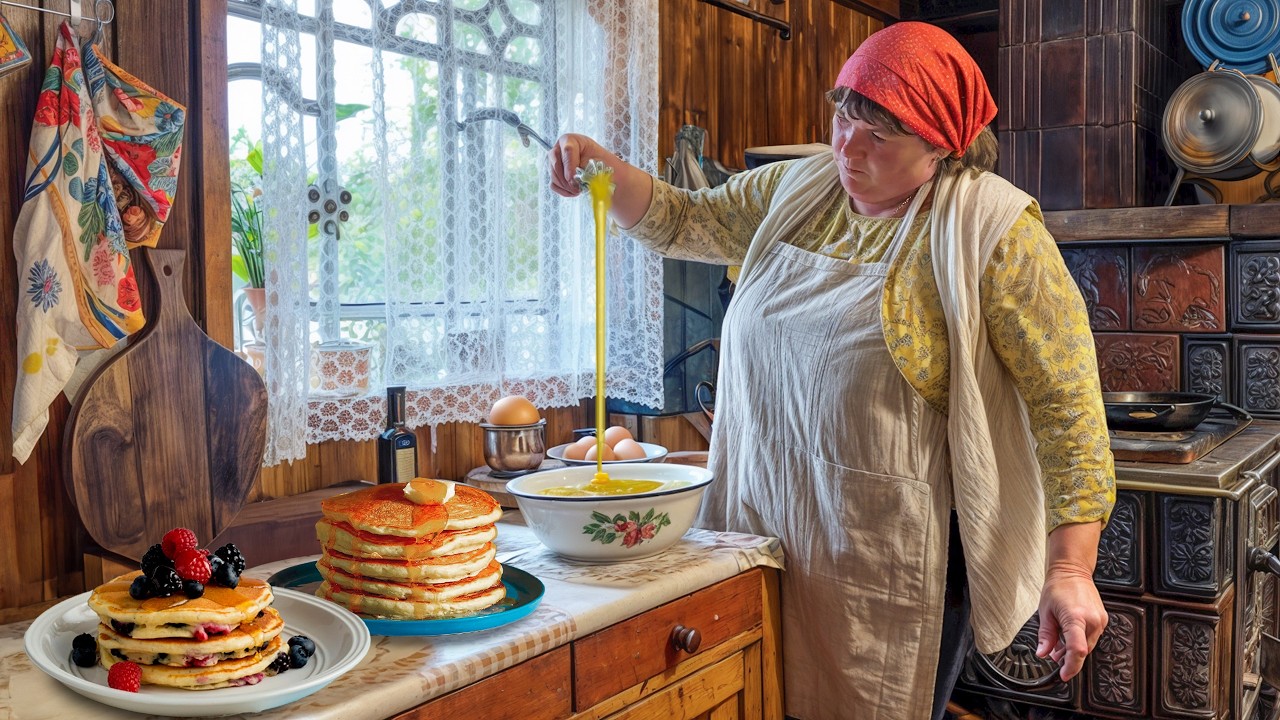 Pancakes and Village Life A Peaceful Day with Julia and Her Husband