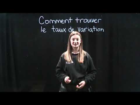 Le taux de variation (mathématiques de secondaire 3)