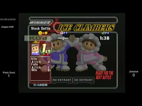 GSS 85 SSBM - Pretty Good (Ice Climbers) vs. ZettaVolt (Falco) - Melee WSF
