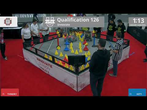 2018 VEXU Innovate Q126 - THNDR1 vs HIT1 - 49 to 49