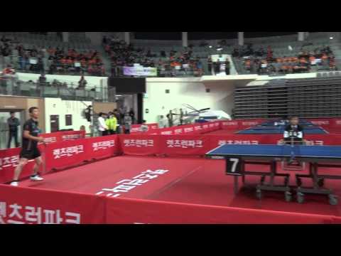 김택수VS유승민 시범경기 폭풍랠리@렛츠런 탁구더비