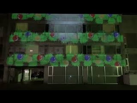 生命科学科 クリスマスプロジェクションマッピング20211217