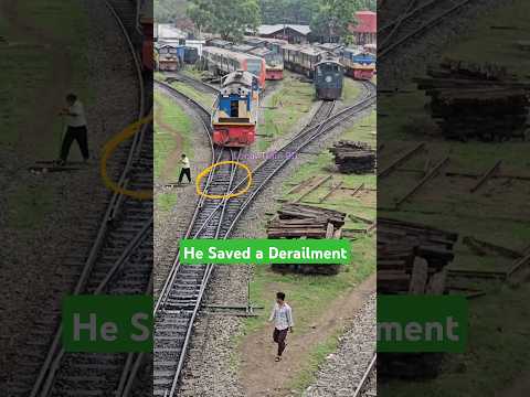 He saved a derailment! #railway #point #switch