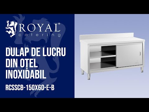video - Dulap de lucru din oțel inoxidabil - 150 x 60 x 85 cm - înălțime - capacitate de încărcare 600 kg