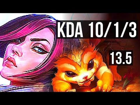 FIORA vs GNAR (TOP) | 10/1/3, 600+ games, Legendary, 1.1M mastery | KR Challenger | 13.5