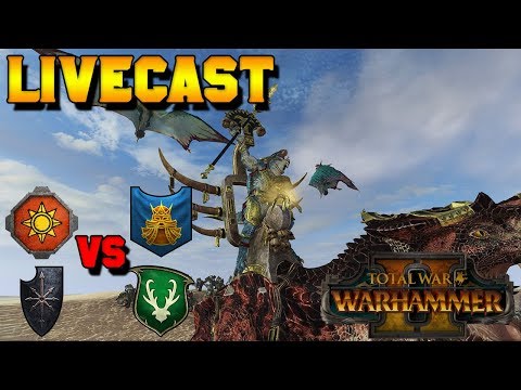 Lizardmen & BlackIron Battles vs. Dwarfs & Wood Elves| Total War: Warhammer 2