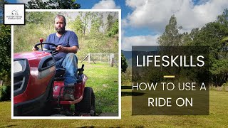 How to ride a ride on lawn mower on a Craftsman YT4000