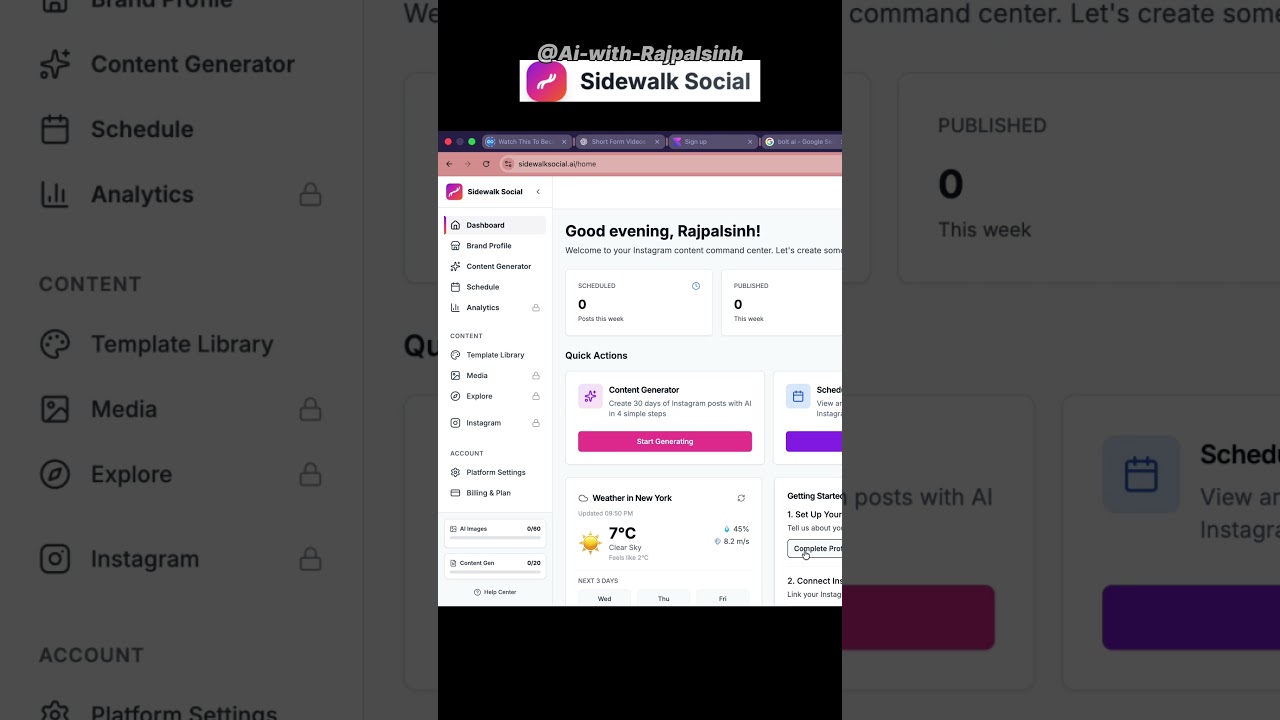 Day 27 – AI That Creates Instagram Posts for Local Businesses! 📸🔥 #AITools #SidewalkSocial