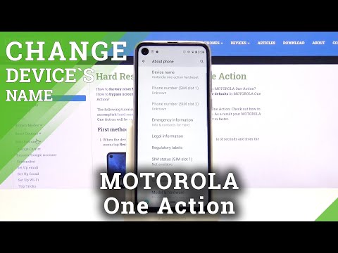 MOTOROLA One Action – About Phone Information & Device Name Change