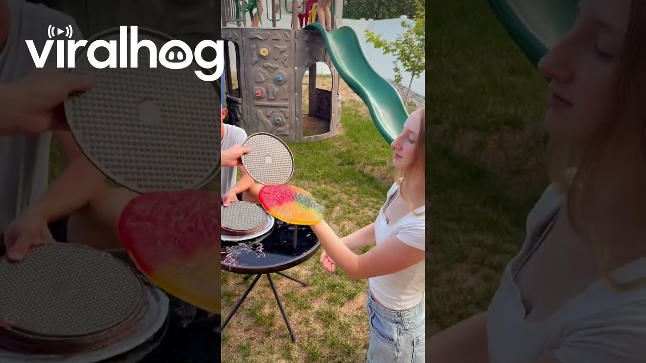 Colorado Family Turns 7 Pounds of Melted Gummy Bears Into a Summer Experiment || ViralHog