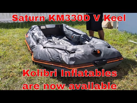 Saturn KM330D V Keel inflatable boat unbox and setup