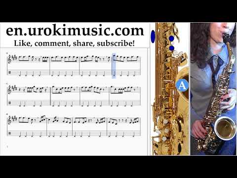 Saxophone lessons (Tenor) Jonas Blue - Mama Sheet Music Tutorial Part#2 um-i352