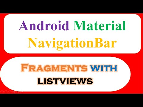 Android Bottom Navigation Bar Ep.02  - Fragments With ListView