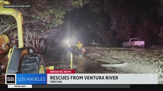 18 rescued from flooding in Ventura