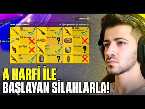 WIN WITH WEAPONS STARTING WITH THE LETTER A? (WE FOUND AWM) pubg mobile