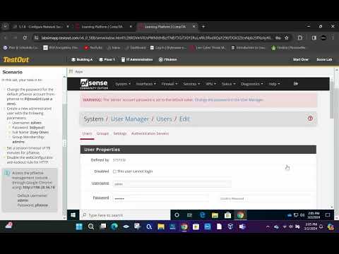 5.1.8 Configure Network Security Appliance Access : TestOut