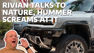 Rivian R1T Owner Reacts to Driving the Hummer EV